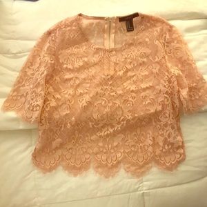 Lace cropped top